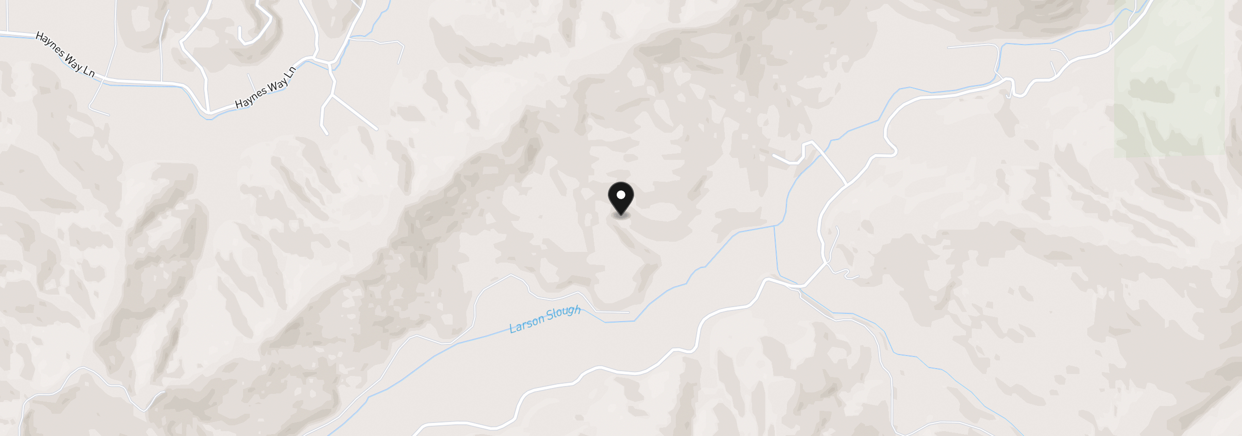 Map showing the location of Larson Ln, North Bend, OR 97459