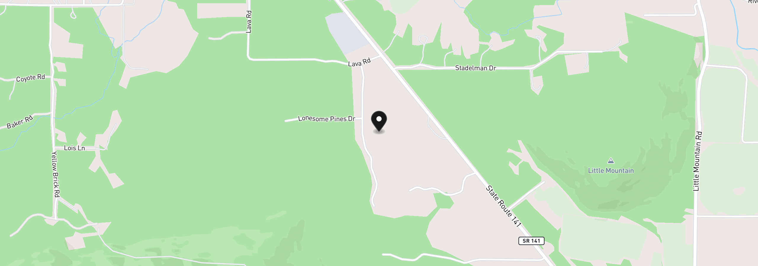 Map showing the location of 5 Wapiti Way, Trout Lake, Wa 98650