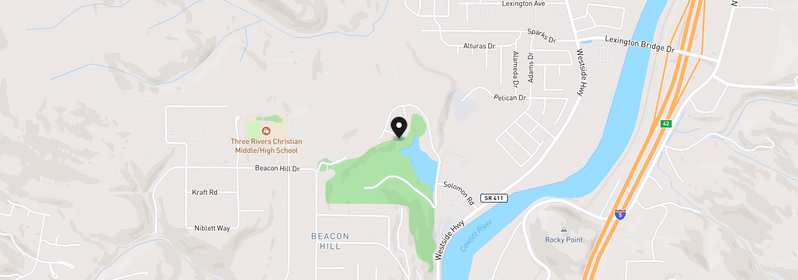 Map showing the location of 122 Surfview Dr, Kelso, Wa 98626