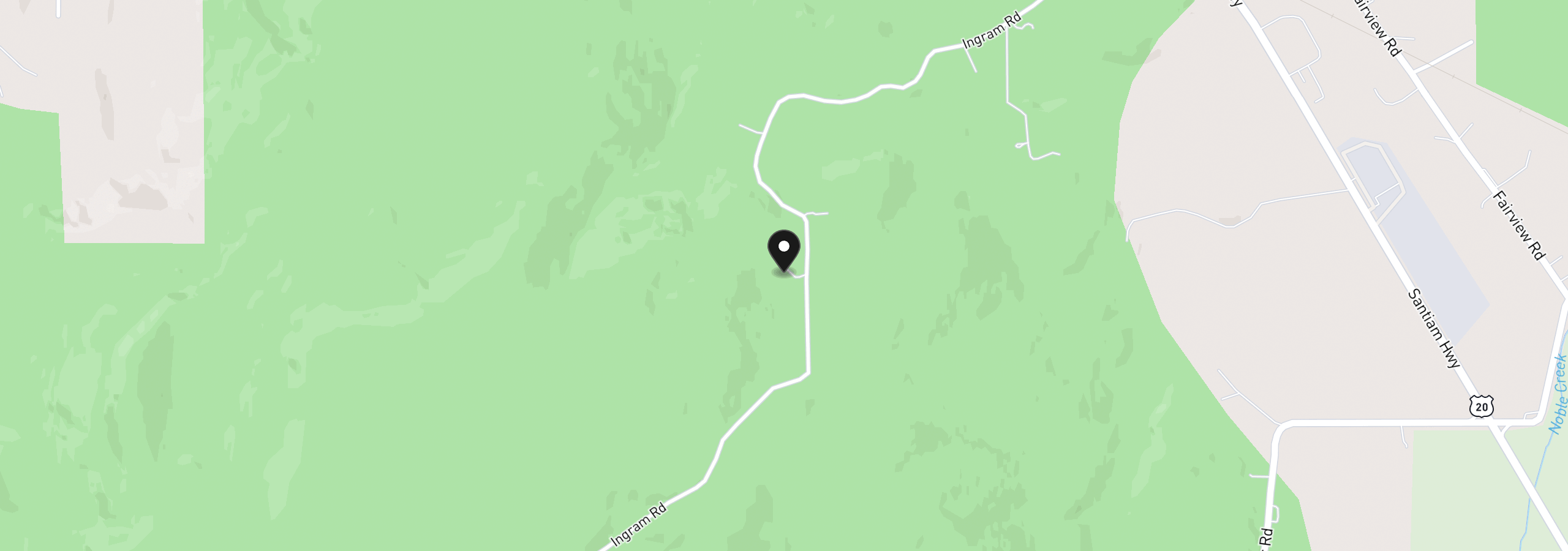 Map showing the location of 29852 Ingram Rd, Lebanon, OR 97355