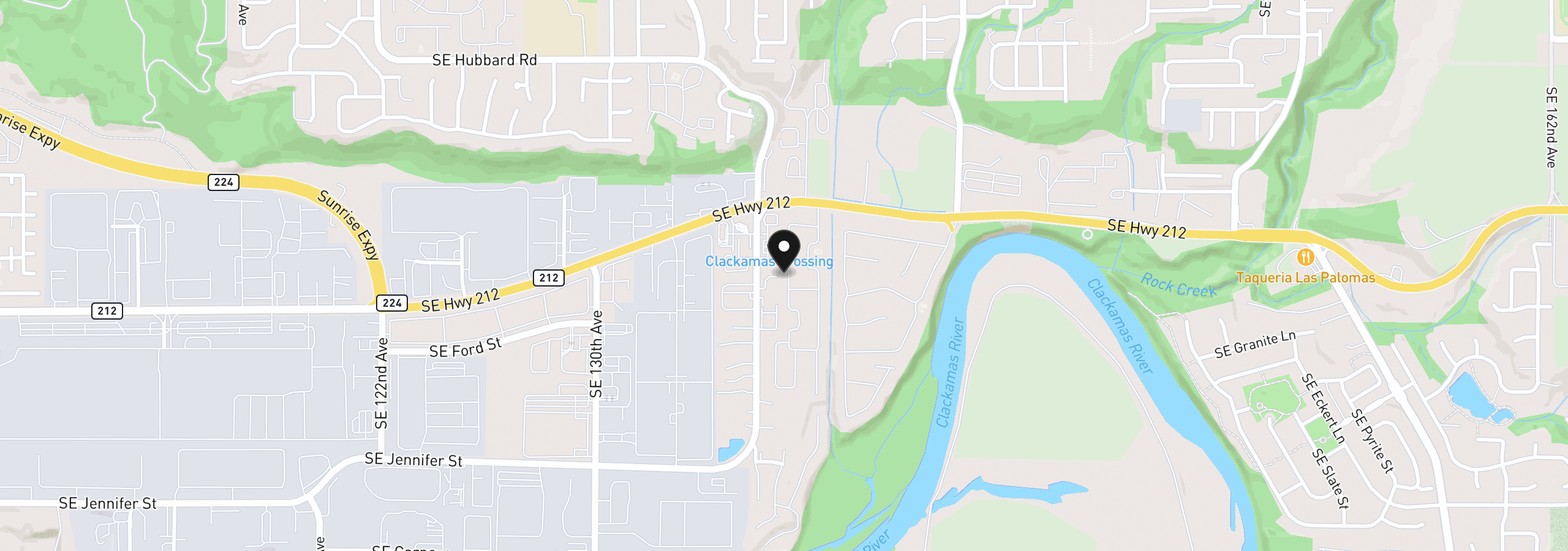 Map showing the location of 13900 SE Highway 212 39, Clackamas, OR 97015