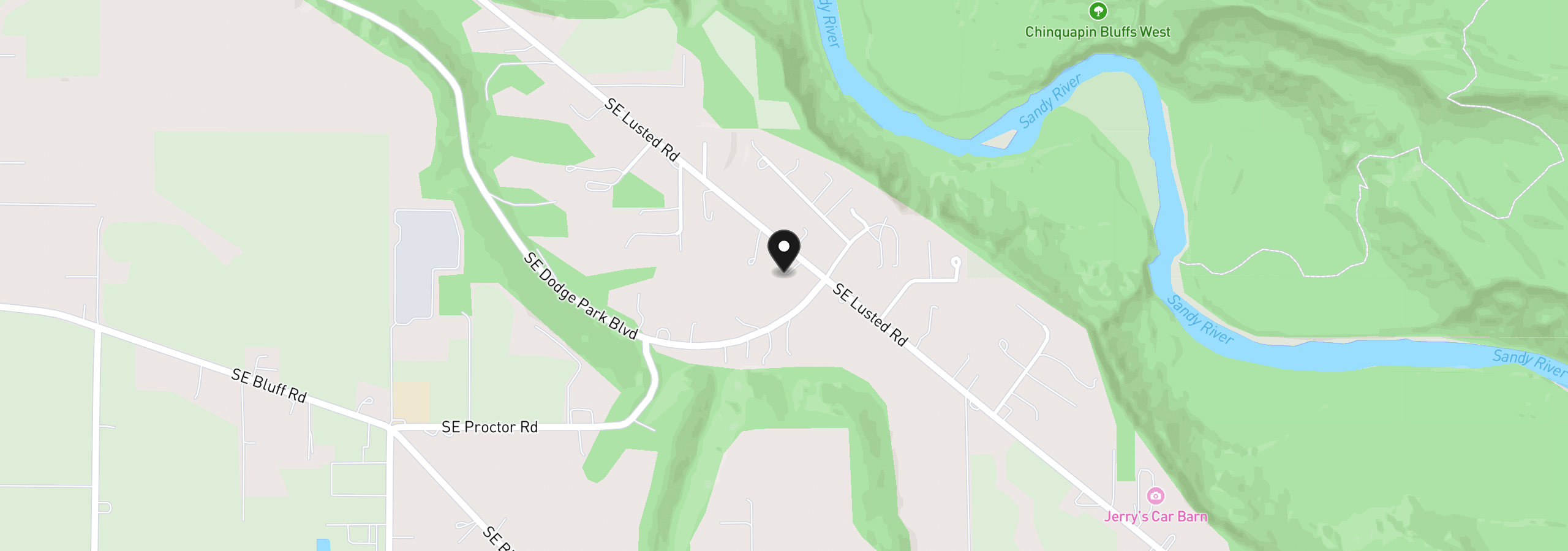 Map showing the location of 37620 SE Lusted Rd, Boring, OR 97009