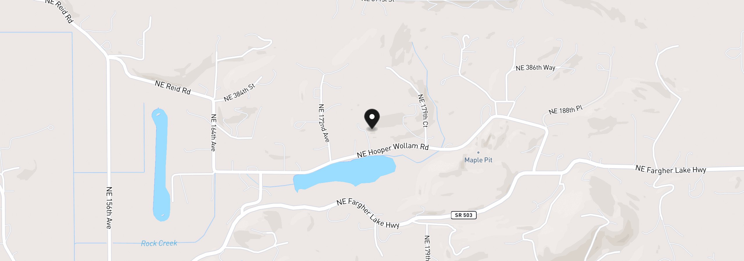 Map showing the location of 17416 NE Hooper Wollam Rd, Amboy, Wa 98601