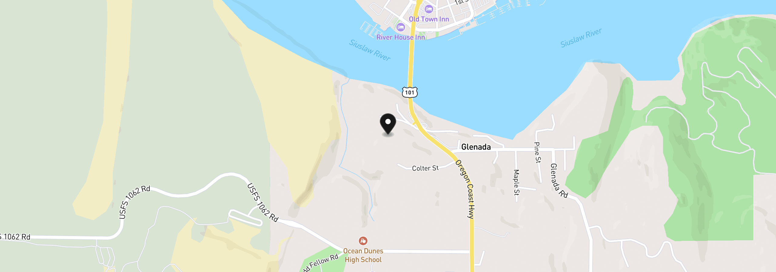 Map showing the location of 85659 Cherry, Florence, OR 97439