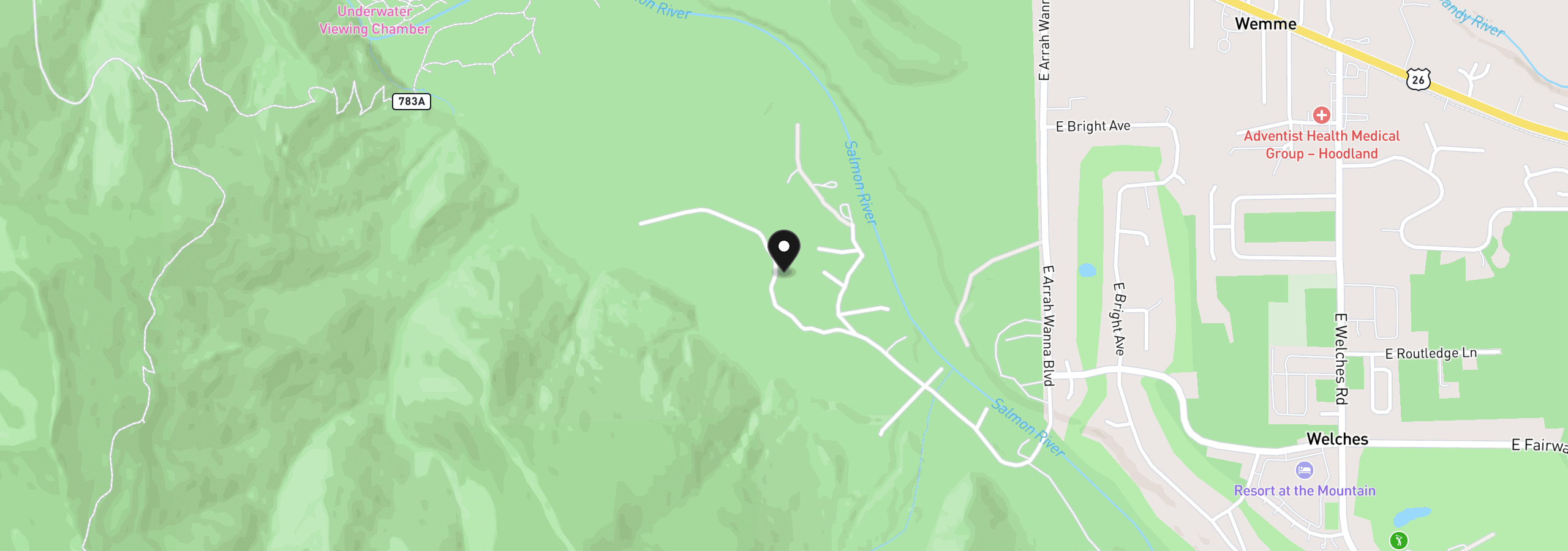 Map showing the location of 66295 E Crystal Creek Rd, Brightwood, OR 97011