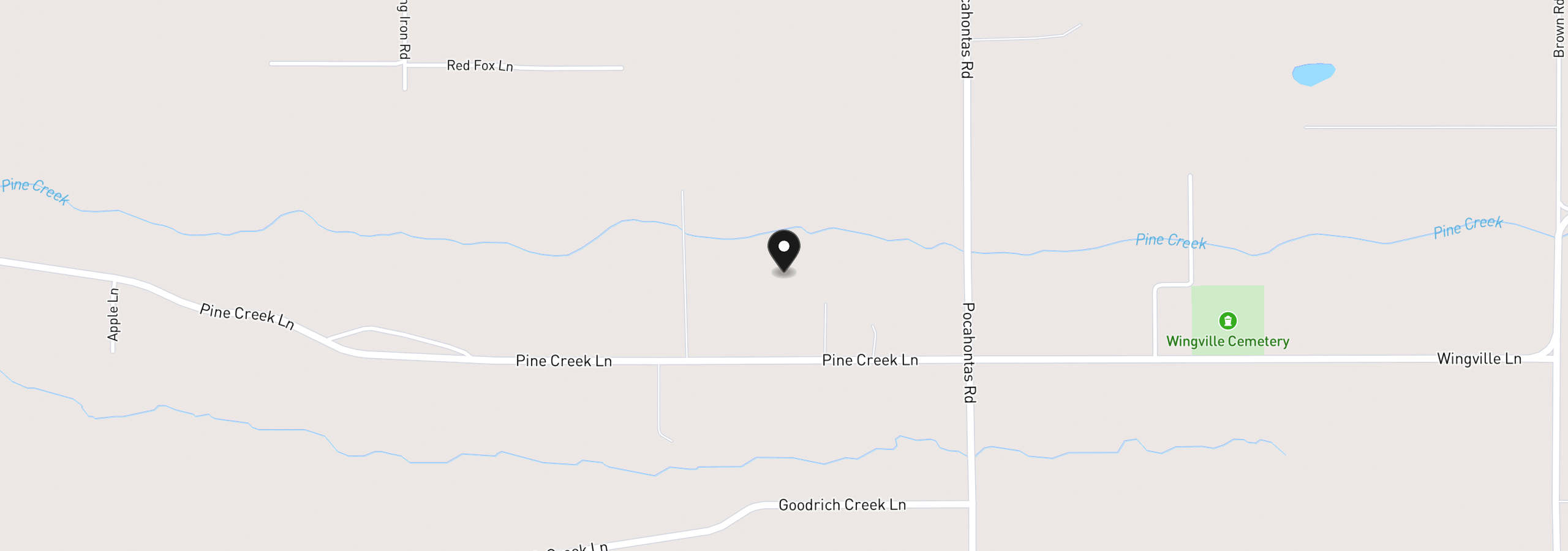 Map showing the location of 15365 Pine Creek Ln, Baker City, OR 97814