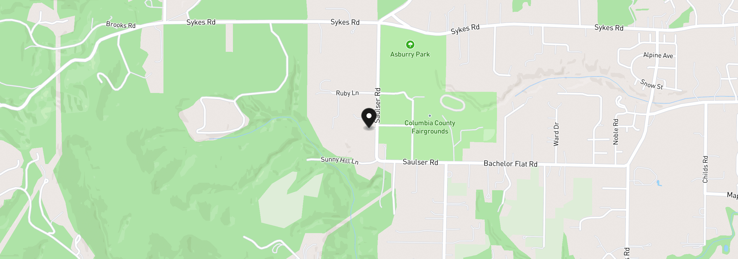 Map showing the location of 58871 Saulser Rd, Warren, OR 97053