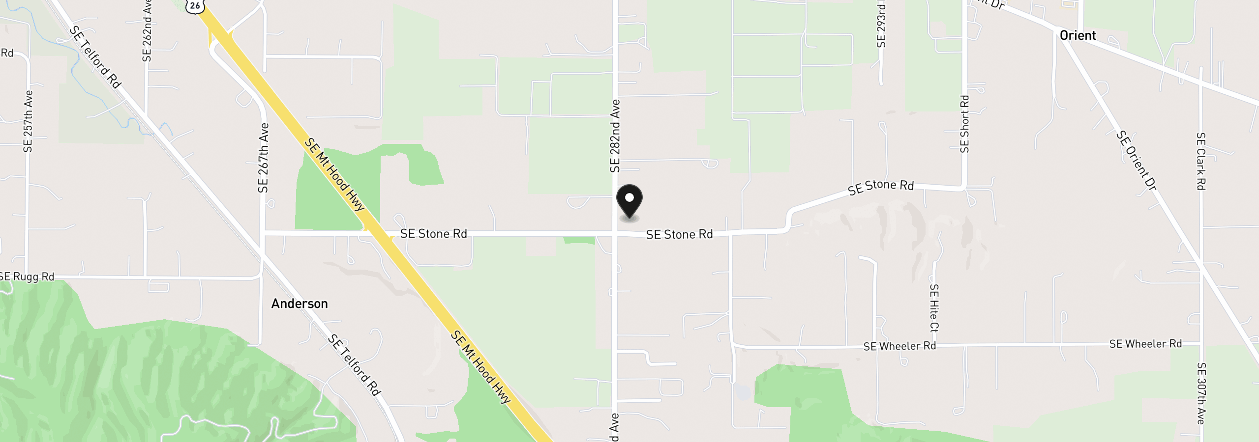Map showing the location of 28373 SE Stone Rd, Boring, OR 97009