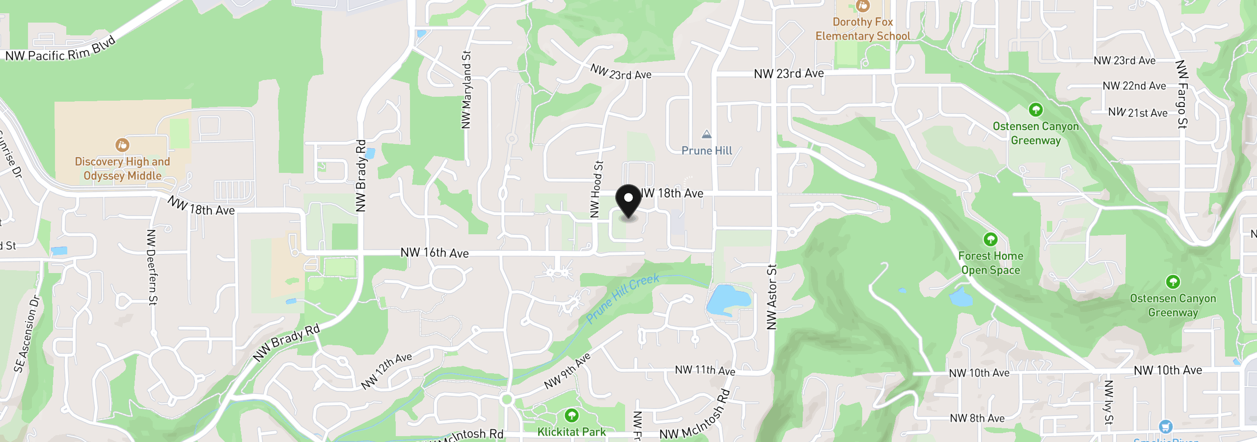 Map showing the location of 3019 NW 17th Ave, Camas, Wa 98607