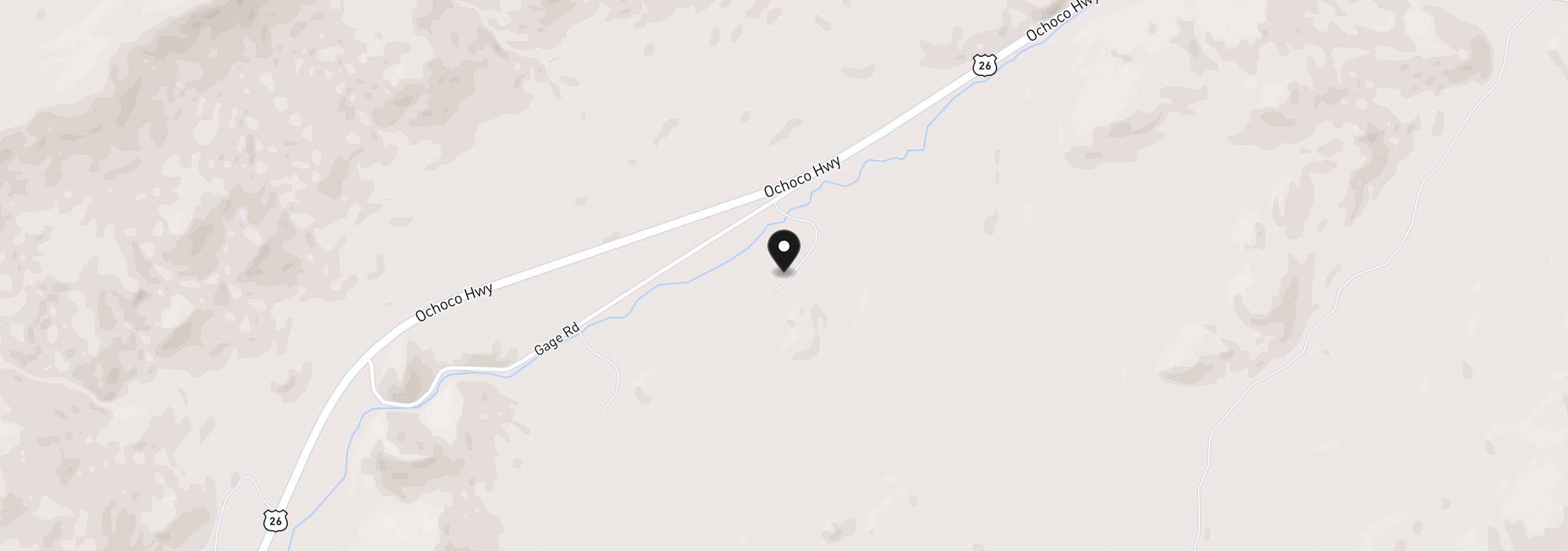 Map showing the location of 33817 Gage Rd, Mitchell, OR 97750
