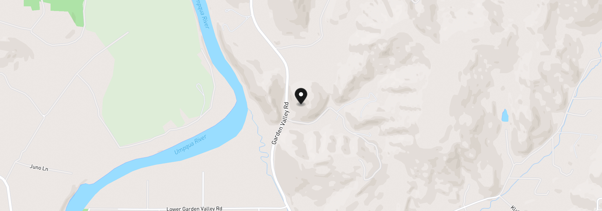 Map showing the location of 9581 Garden Valley Rd, Roseburg, OR 97471