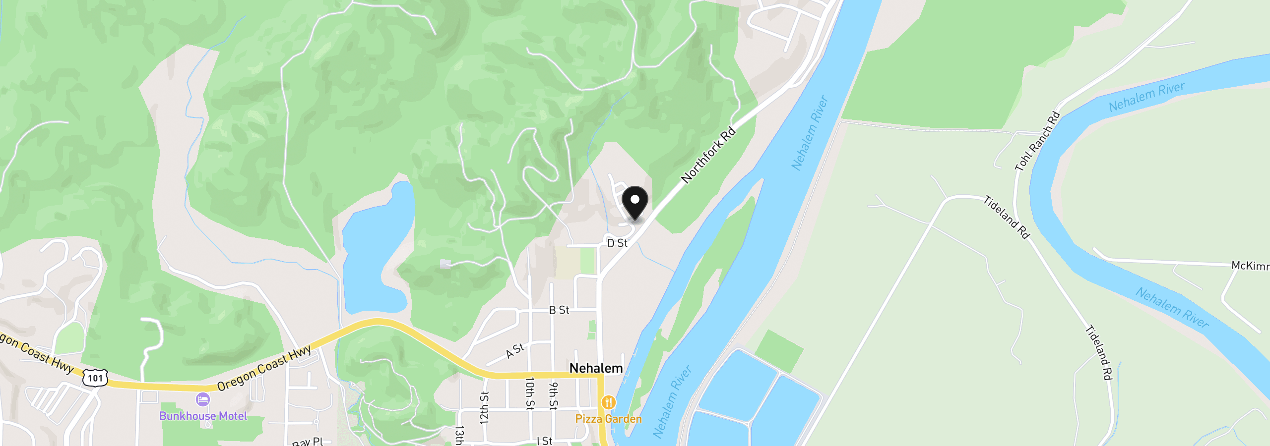 Map showing the location of 13150 D St 8, Nehalem, OR 97131
