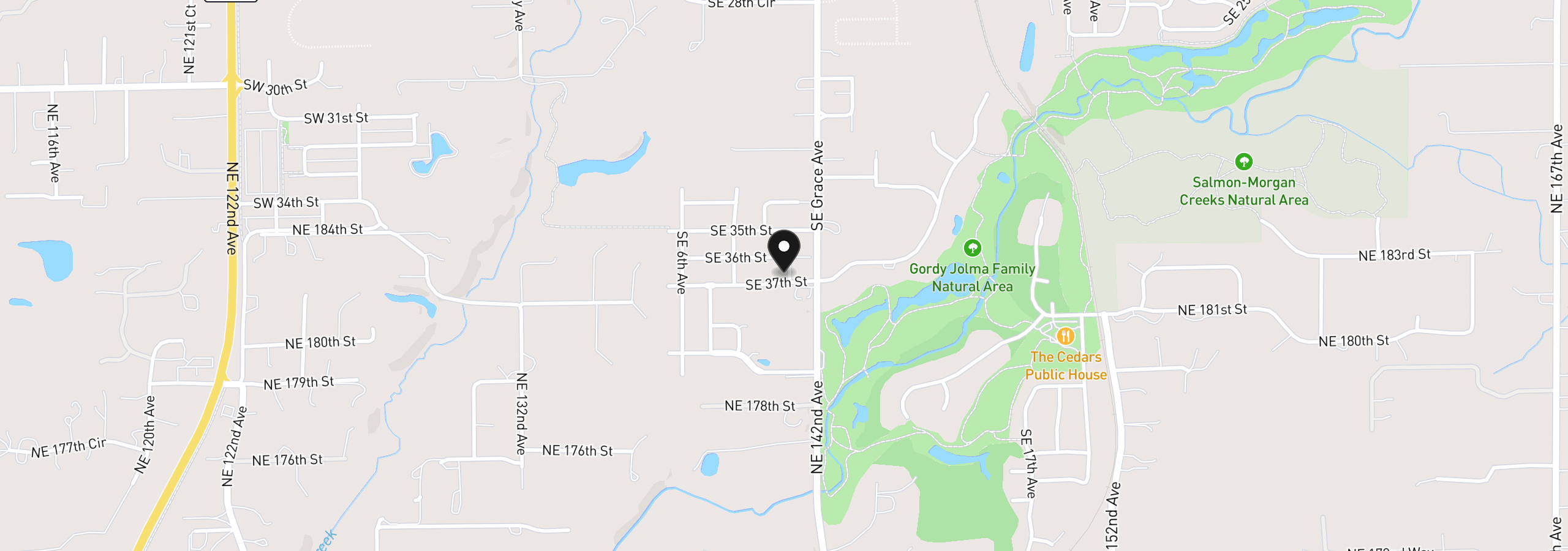 Map showing the location of 874 SE 37th St, Battle Ground, Wa 98604