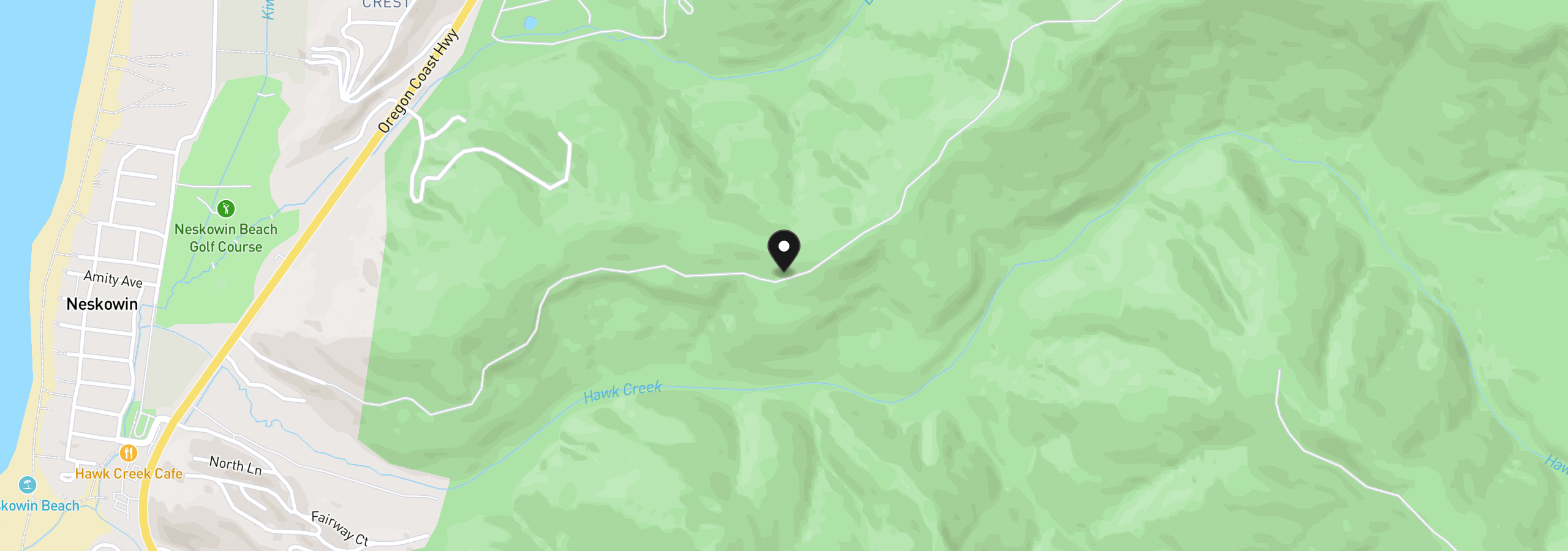 Map showing the location of 6600 Schoolhouse Rd, Neskowin, OR 97149