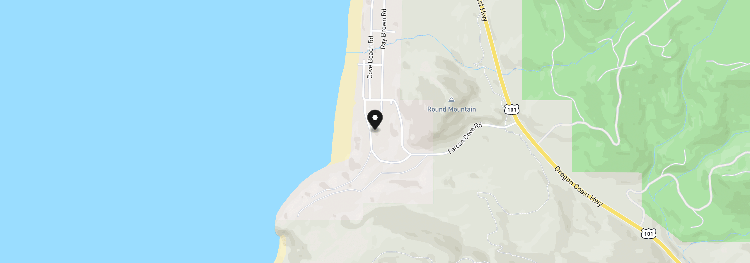 Map showing the location of 44775 Tide Ave, Arch Cape, OR 97102
