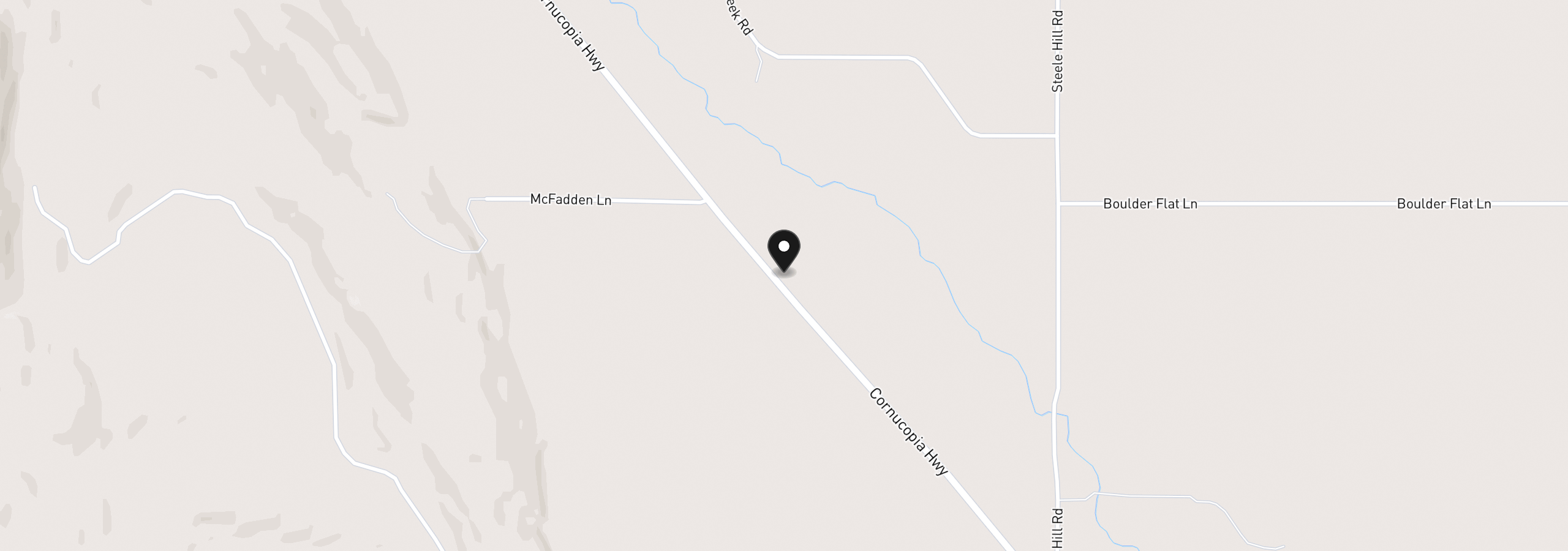 Map showing the location of 48183 Cornucopia Hwy, Halfway, OR 97834