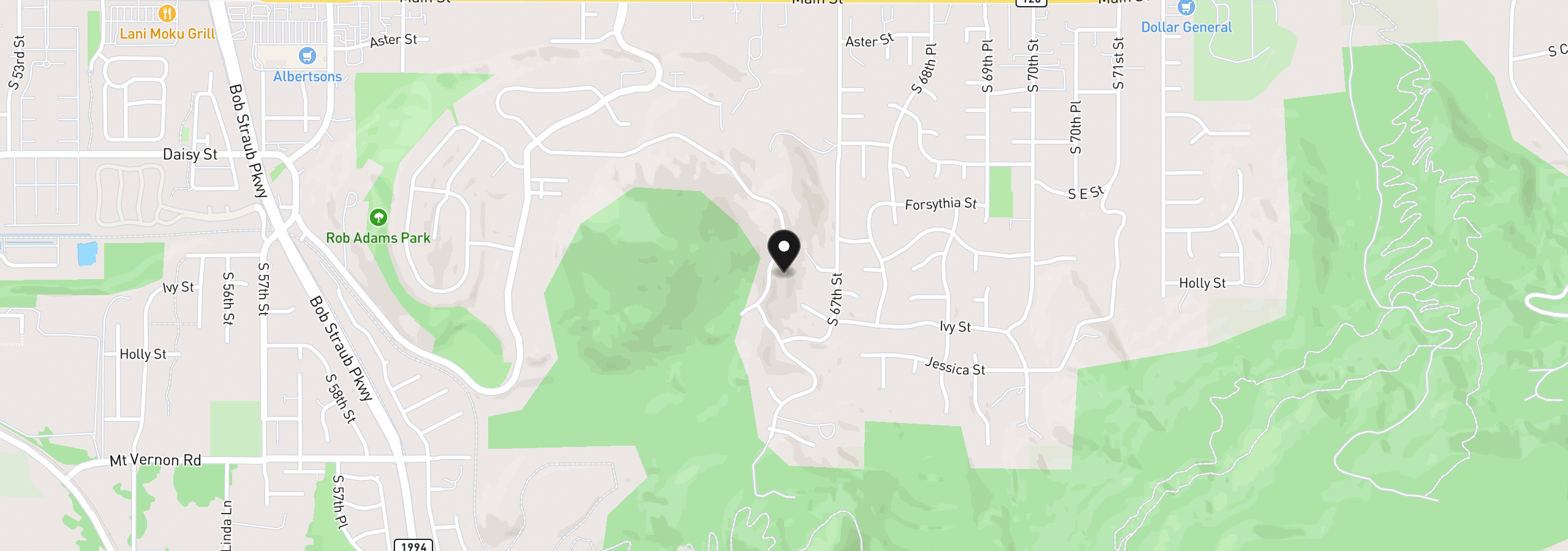Map showing the location of Forest Ridge Dr, Springfield, OR 97478