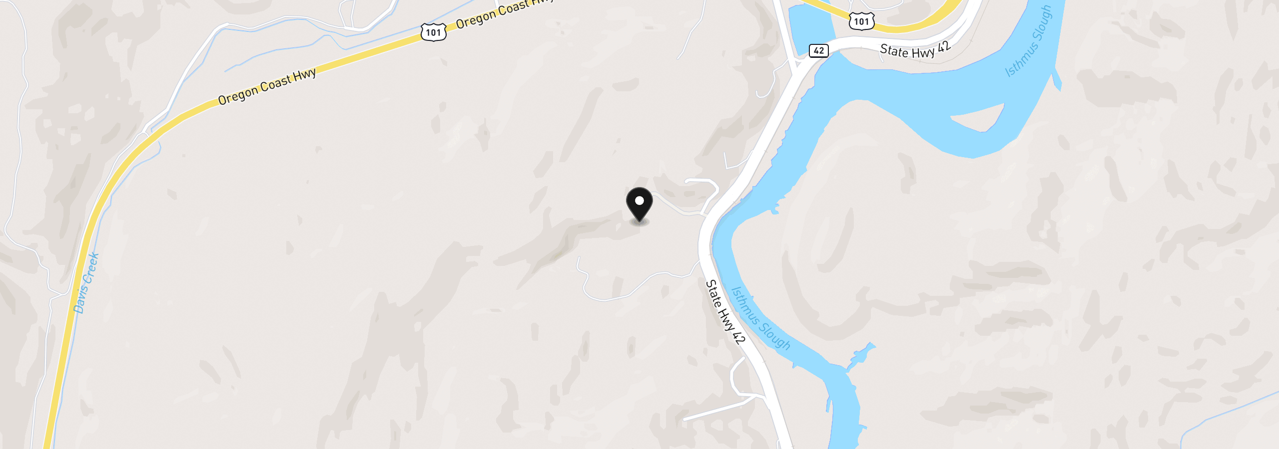 Map showing the location of 92735 Boots Dr, Coos Bay, OR 97420
