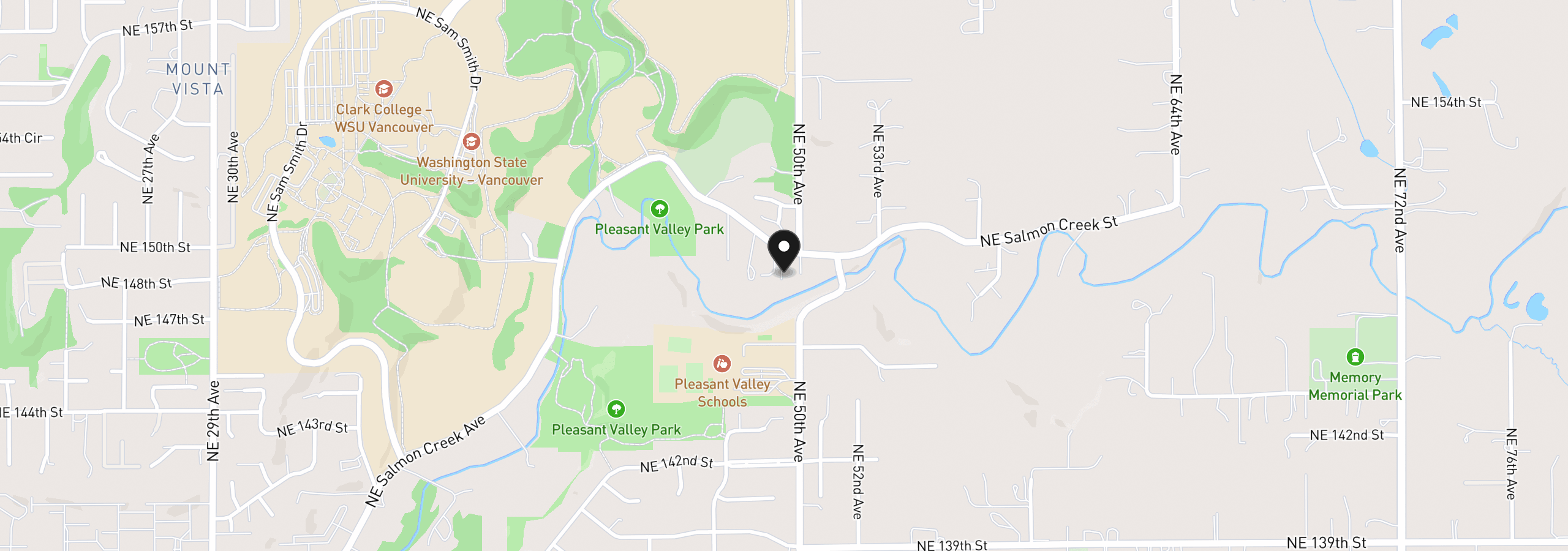 Map showing the location of 4911 NE Salmon Creek St, Vancouver, Wa 98686