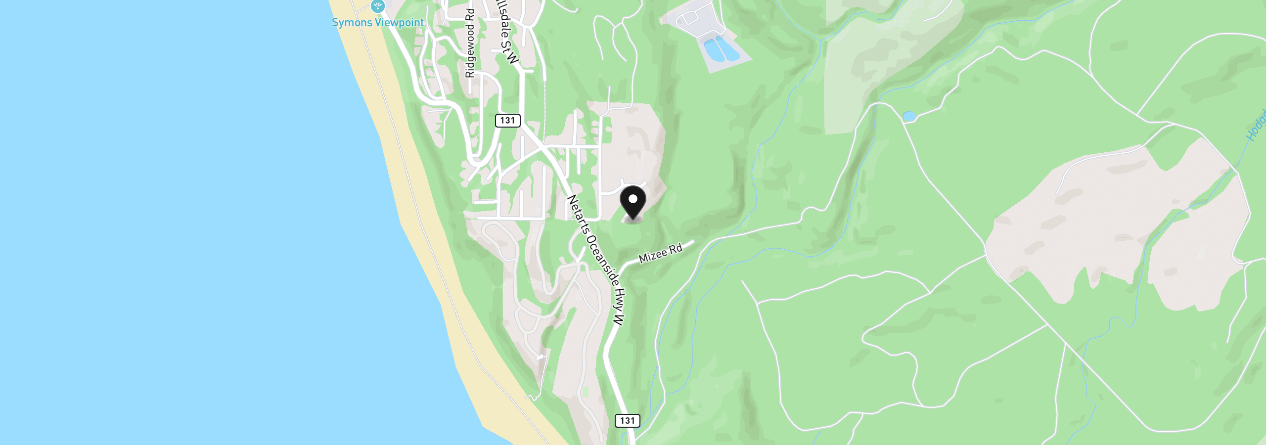 Map showing the location of Ava Pl - Lot 9, Oceanside, OR 97134