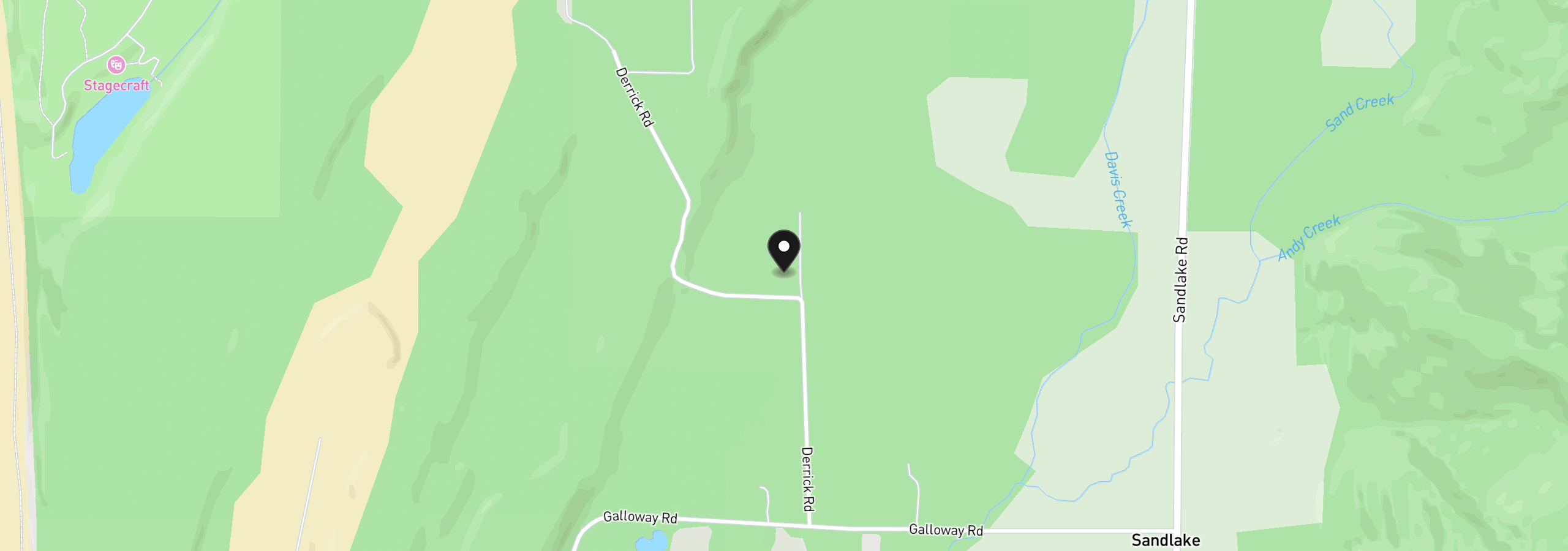 Map showing the location of 20285 Derrick Rd, Cloverdale, OR 97112
