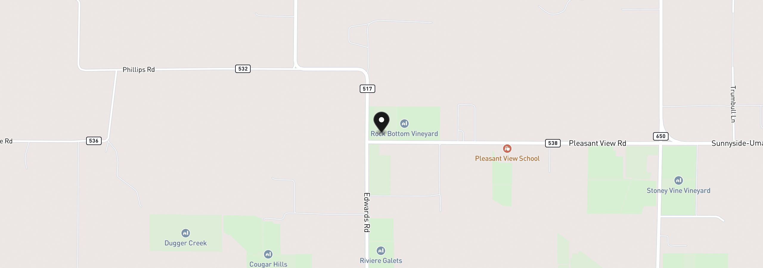 Map showing the location of 0 Pleasant View Rd, Milton-Freewater, OR 97862