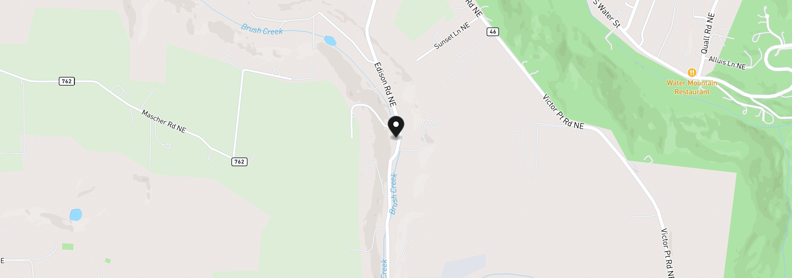 Map showing the location of 3835 Edison Rd NE, Silverton, OR 97381