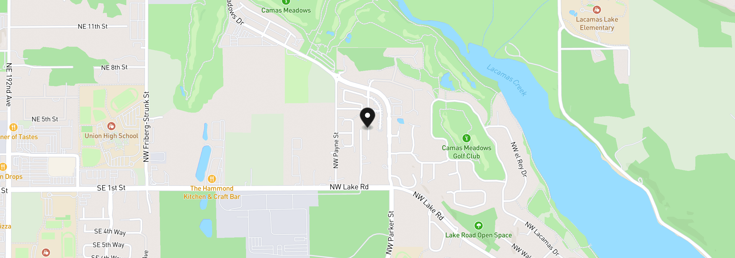 Map showing the location of 6173 NW McMaster Dr, Camas, Wa 98607