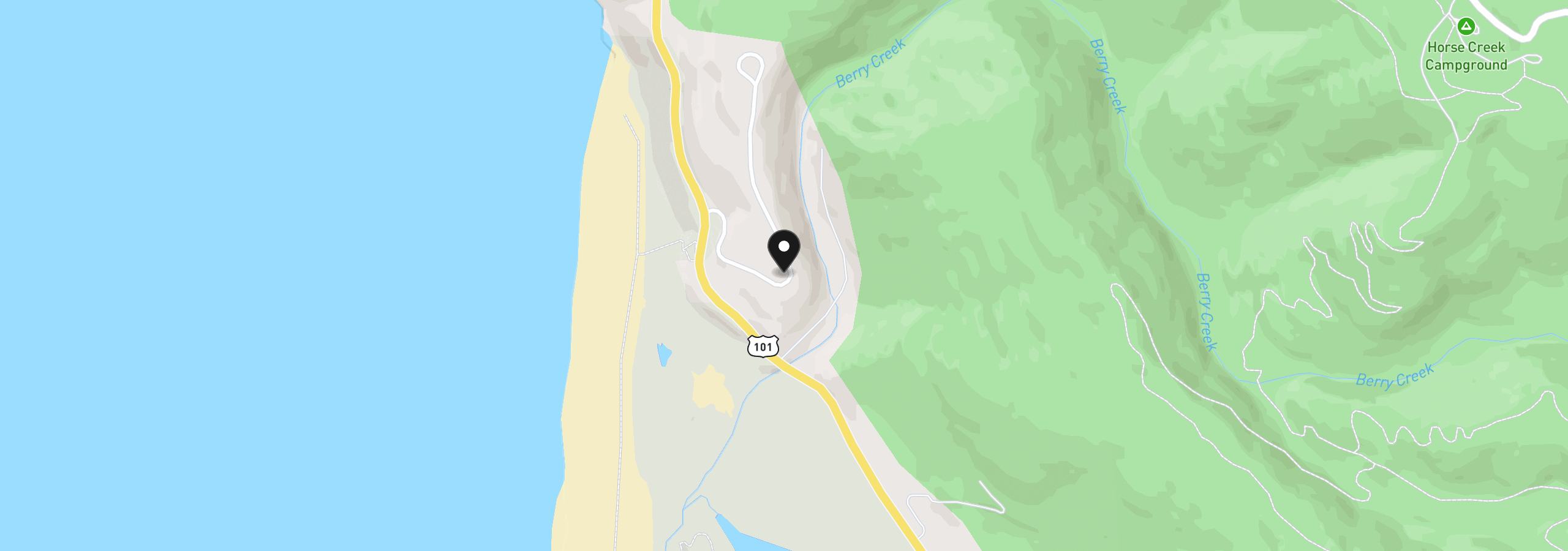 Map showing the location of 90778 Southview Ln, Florence, OR 97439