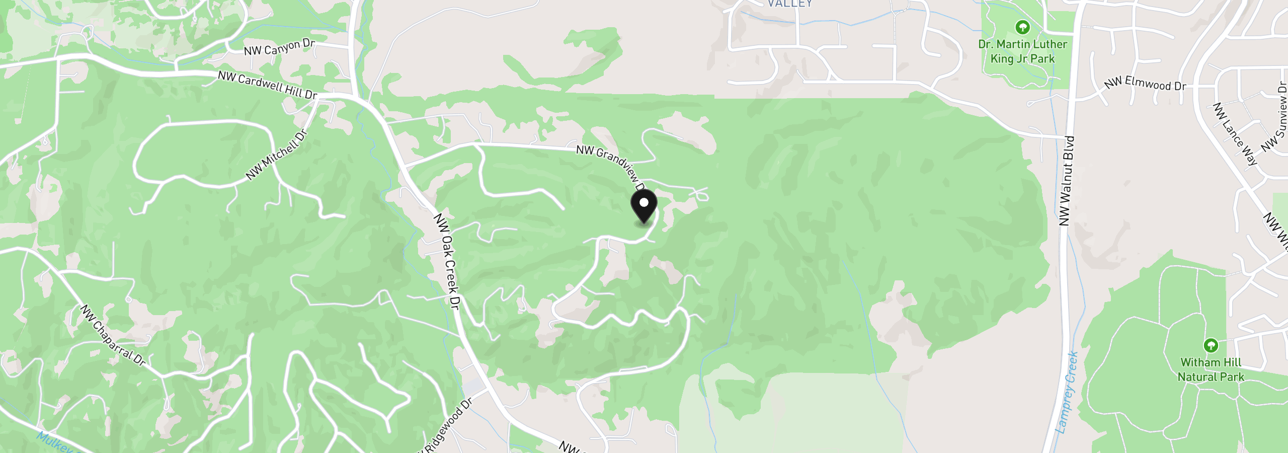 Map showing the location of 7210 NW Grandview Dr, Corvallis, OR 97330