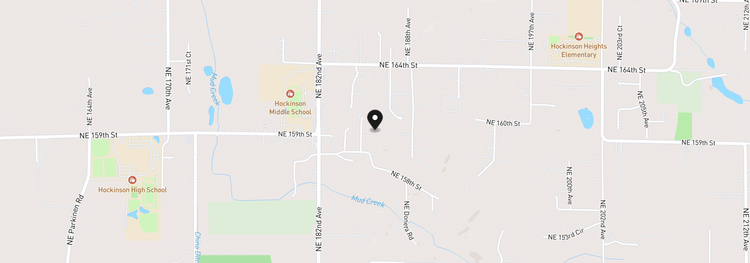 Map showing the location of 15903 NE 185th Ave, Brush Prairie, Wa 98606