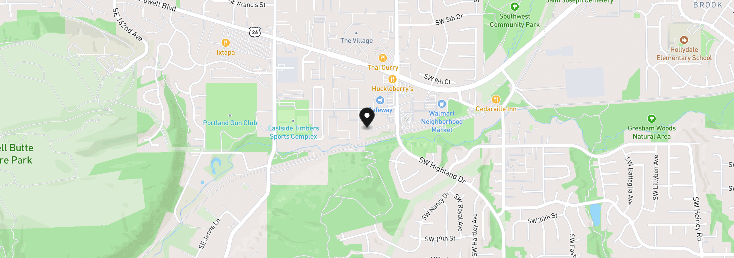 Map showing the location of 4588 SW 11th St, Gresham, OR 97080