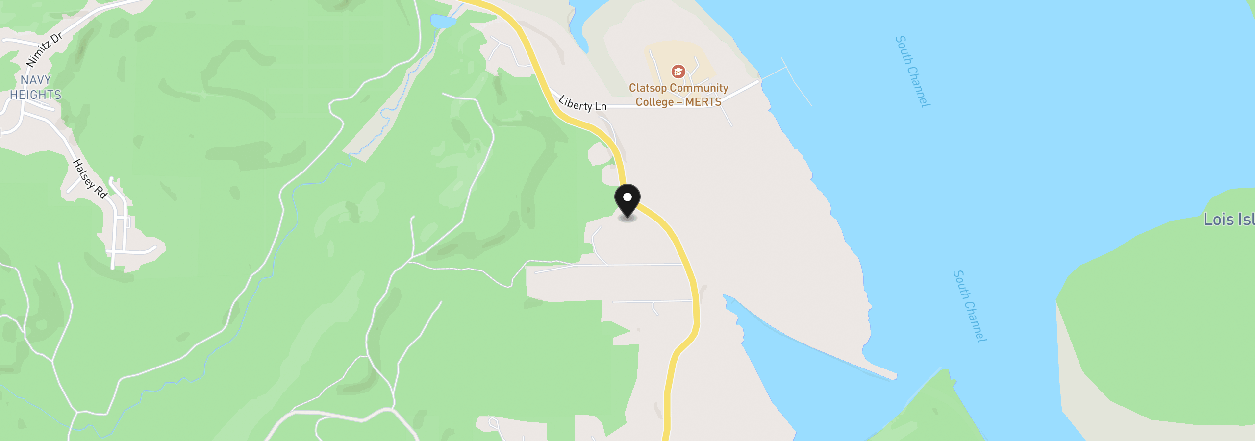 Map showing the location of 0 Eagle Ln, Astoria, OR 97103