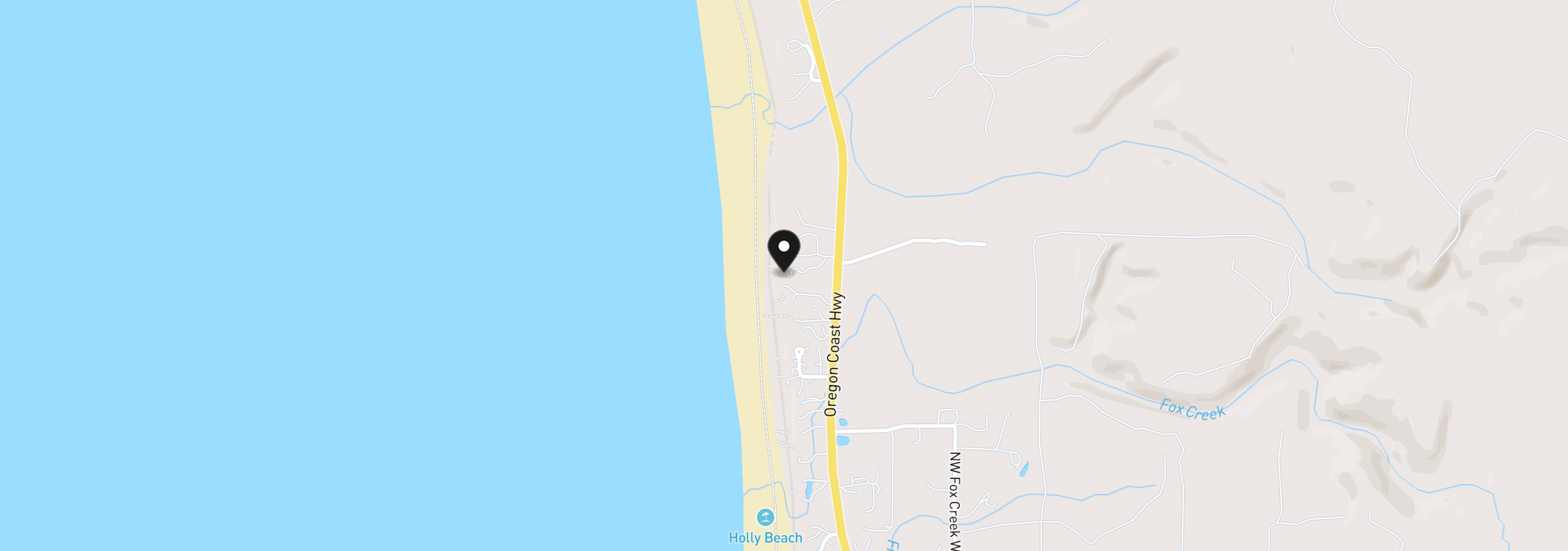 Map showing the location of 7088 NW Pacific Coast Hwy, Seal Rock, OR 97376