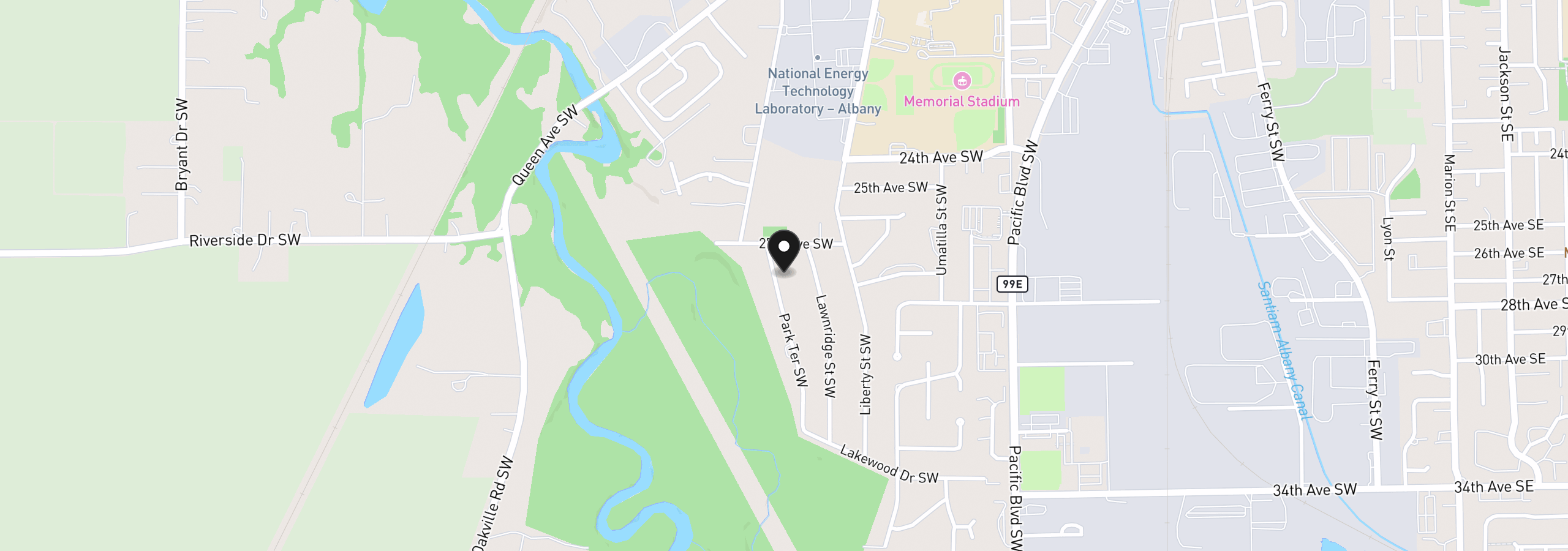Map showing the location of 2715 Park Ter, Albany, OR 97321