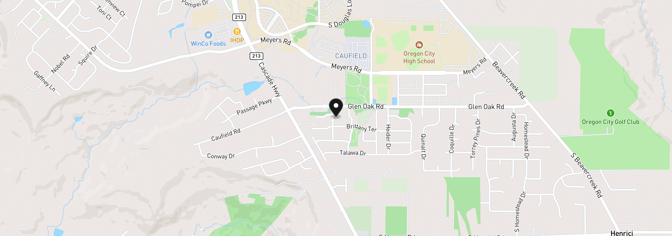 Map showing the location of 20028 Berge View Ave, Oregon City, OR 97045