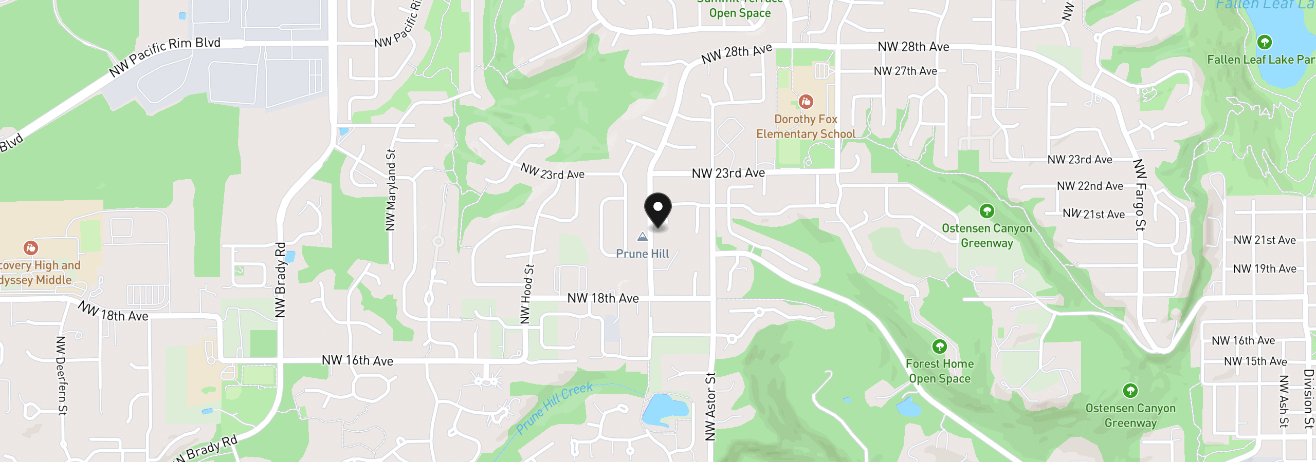 Map showing the location of 2111 NW Beauchamp Ct, Camas, Wa 98607