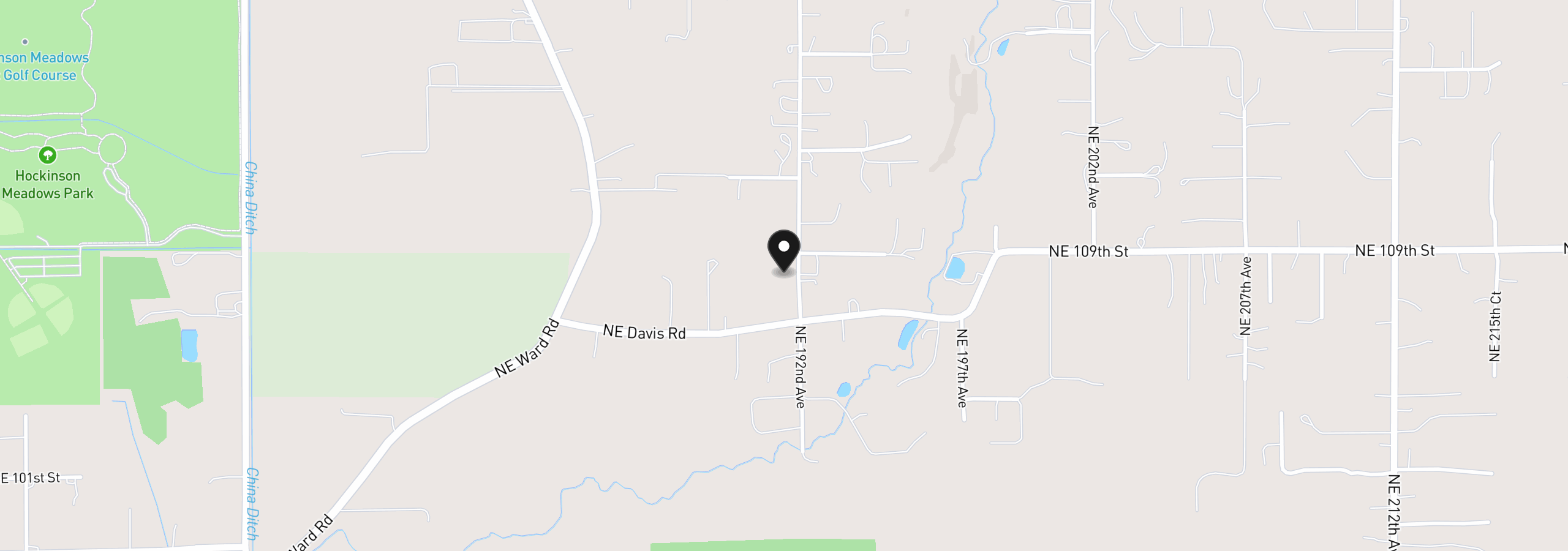 Map showing the location of 10808 NE 192nd Ave, Brush Prairie, Wa 98606