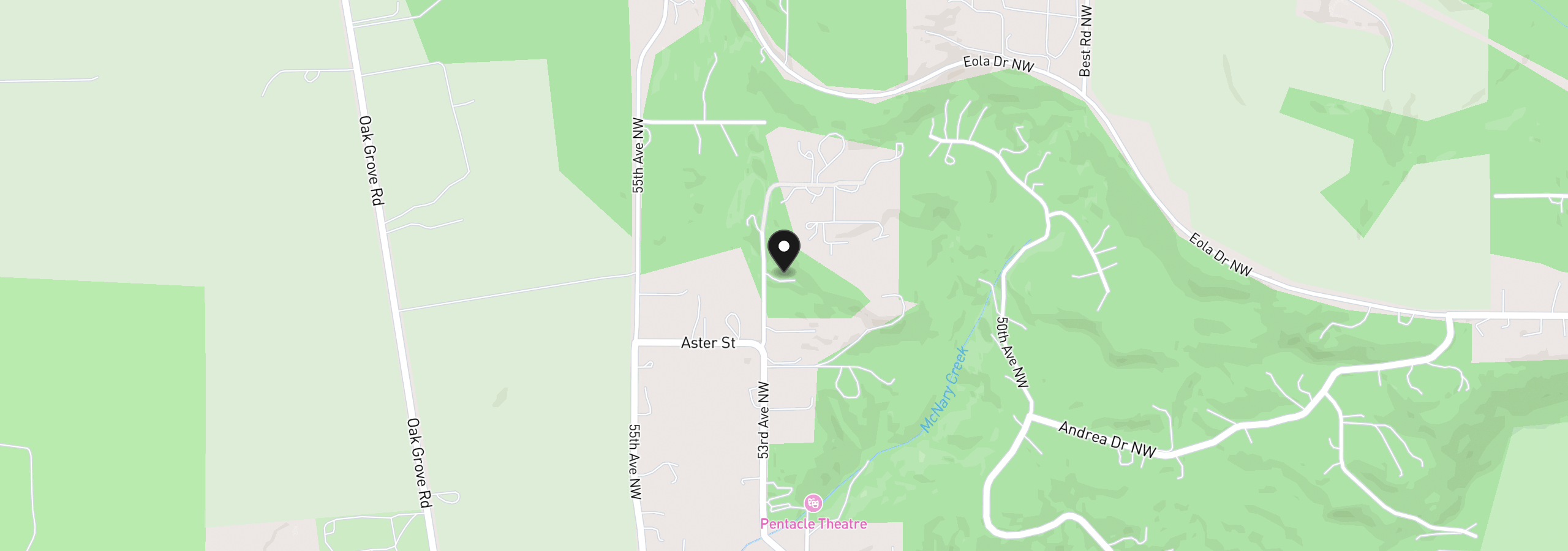 Map showing the location of 550 53rd Ave, Salem, OR 97304