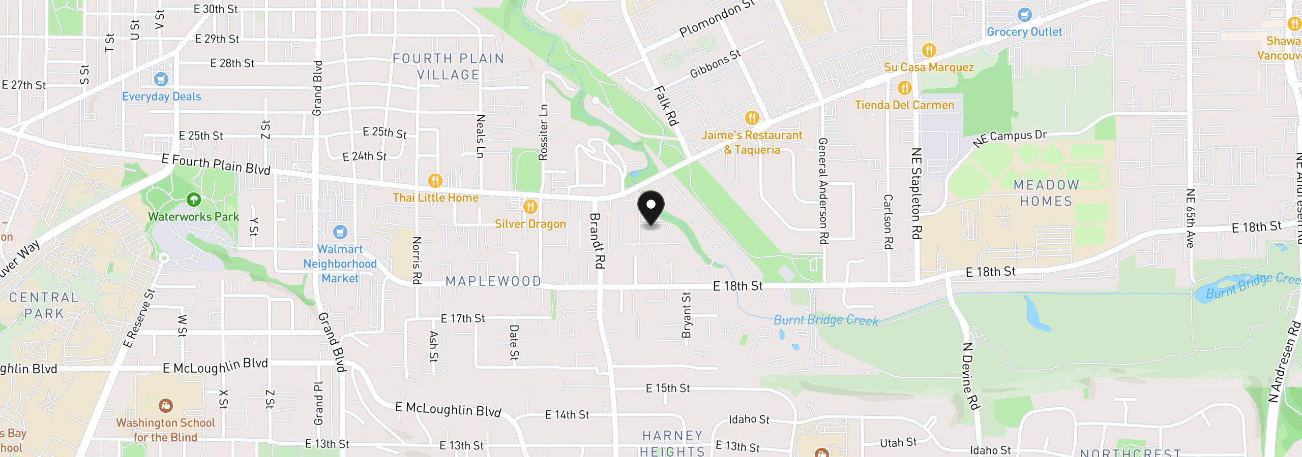 Map showing the location of 3909 E Fourth Plain Blvd 49, Vancouver, Wa 98661