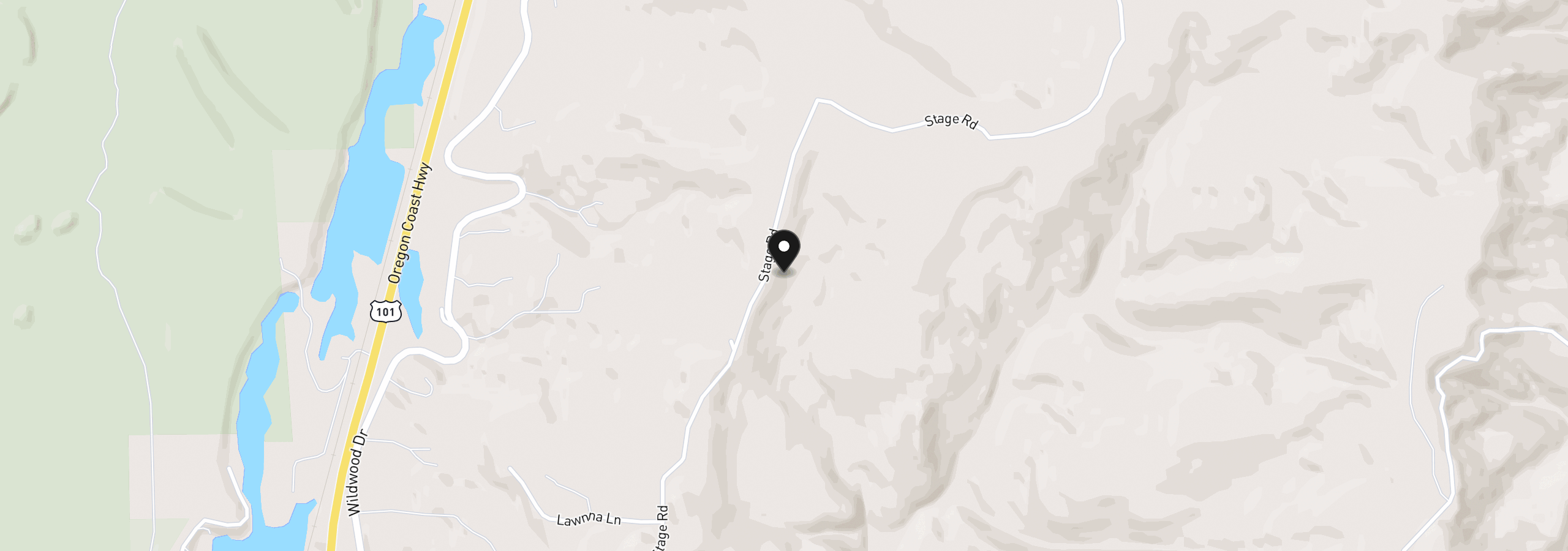 Map showing the location of 000 Stage Rd, North Bend, OR 97459