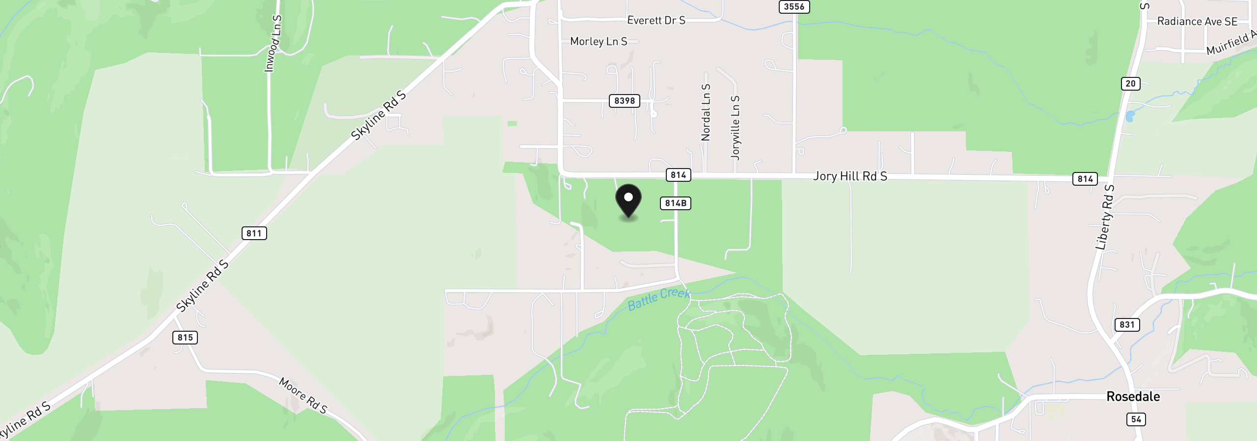 Map showing the location of 6615 Elmhurst Ave 2, Salem, OR 97306