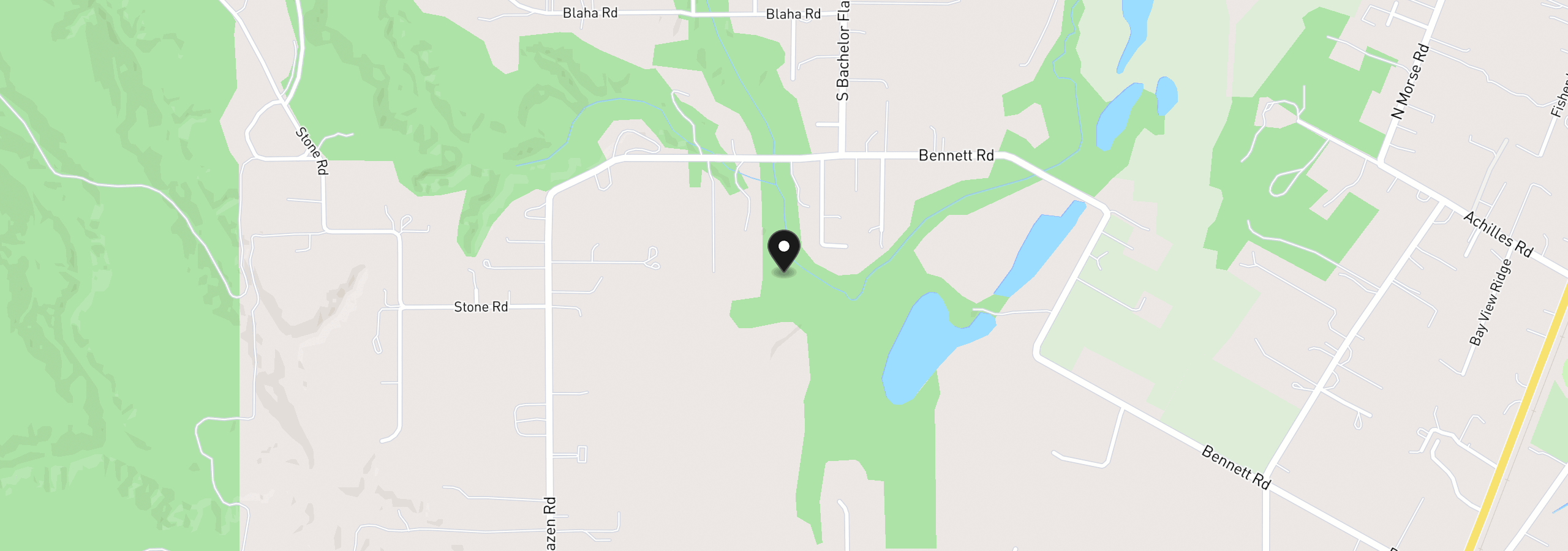 Map showing the location of Bennet Rd, Warren, OR 97053