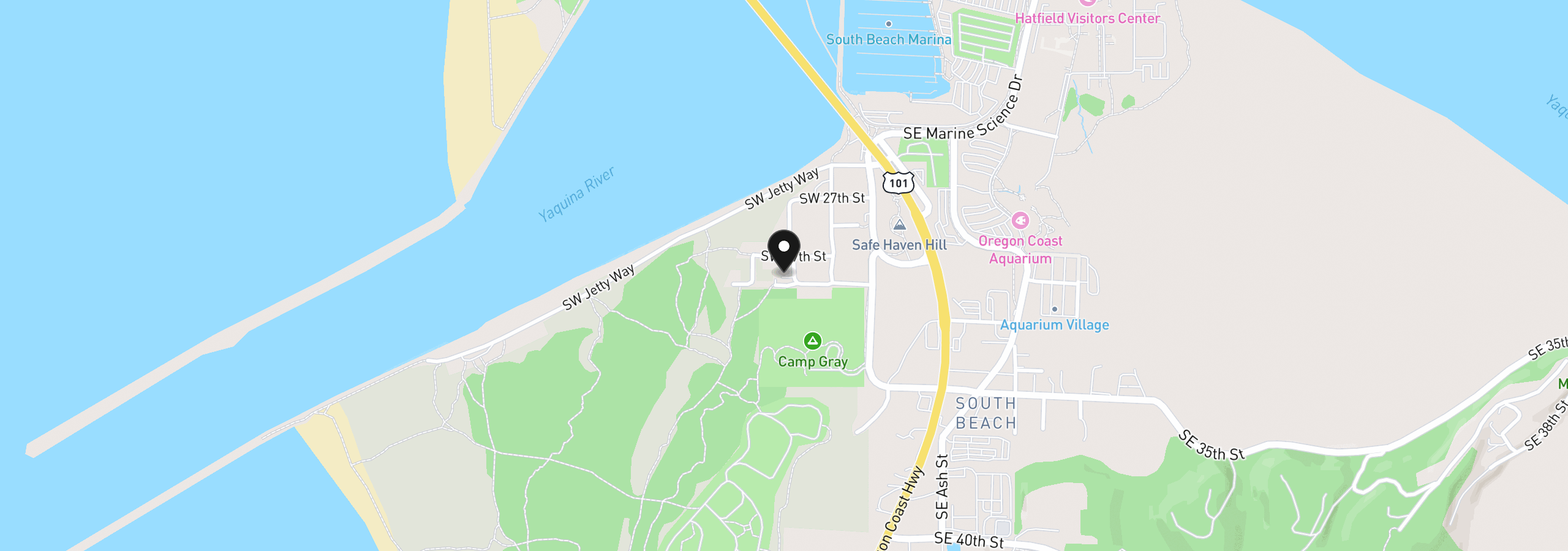 Map showing the location of 2950 SW Coho St 2, Newport, OR 97365