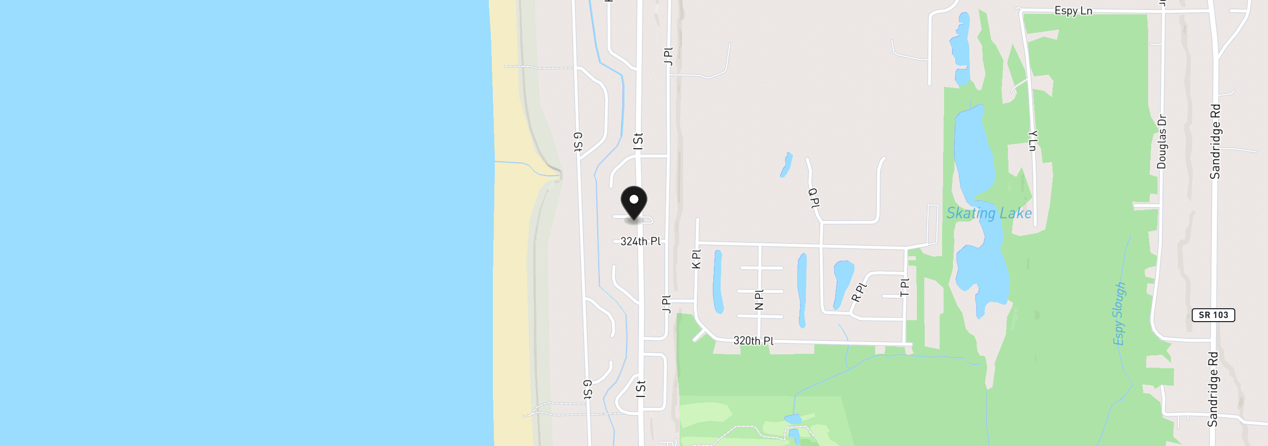 Map showing the location of 816 325th Pl, Ocean Park, Wa 98640