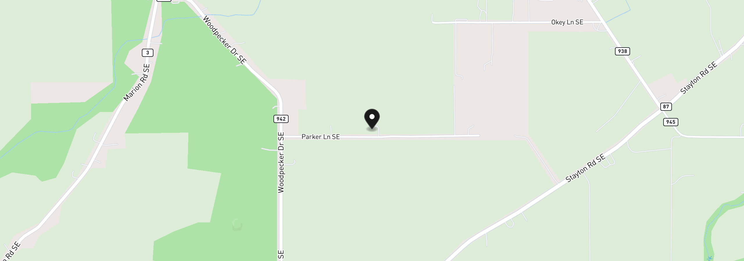 Map showing the location of 7873 Parker Ln, Turner, OR 97392