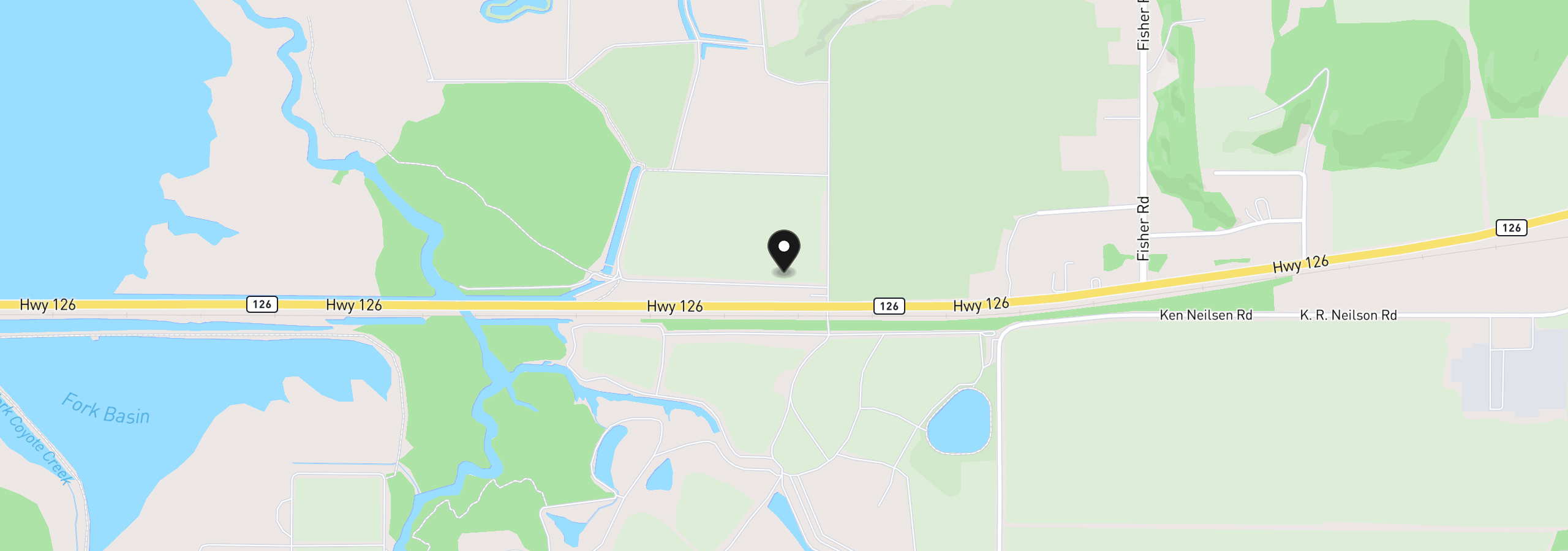 Map showing the location of W 11th, Eugene, OR 97402