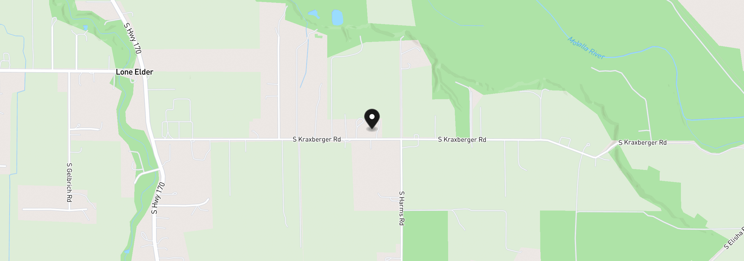 Map showing the location of 9903 S Kraxberger Rd, Canby, OR 97013