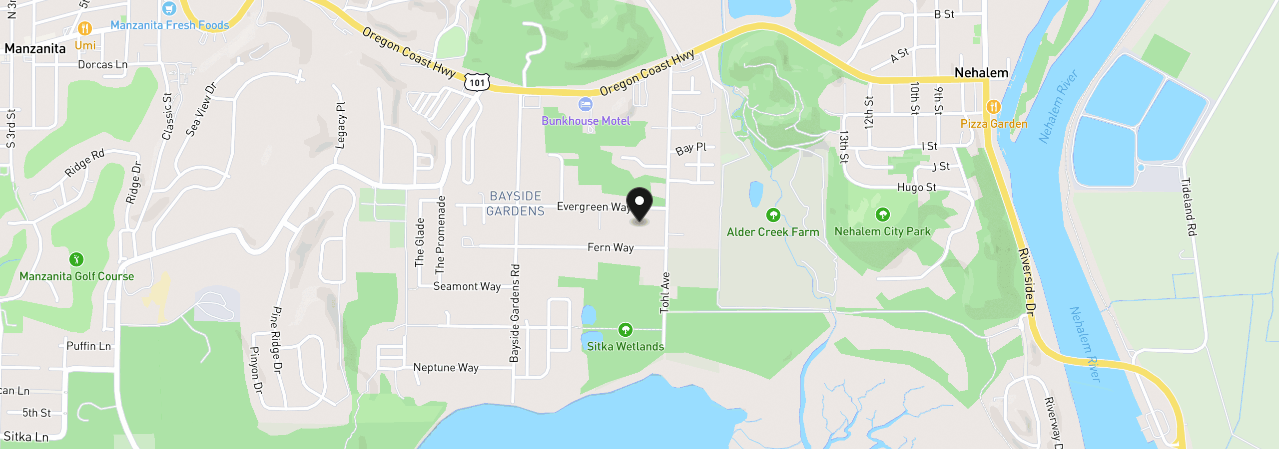Map showing the location of Tl 1200, Nehalem, OR 97131