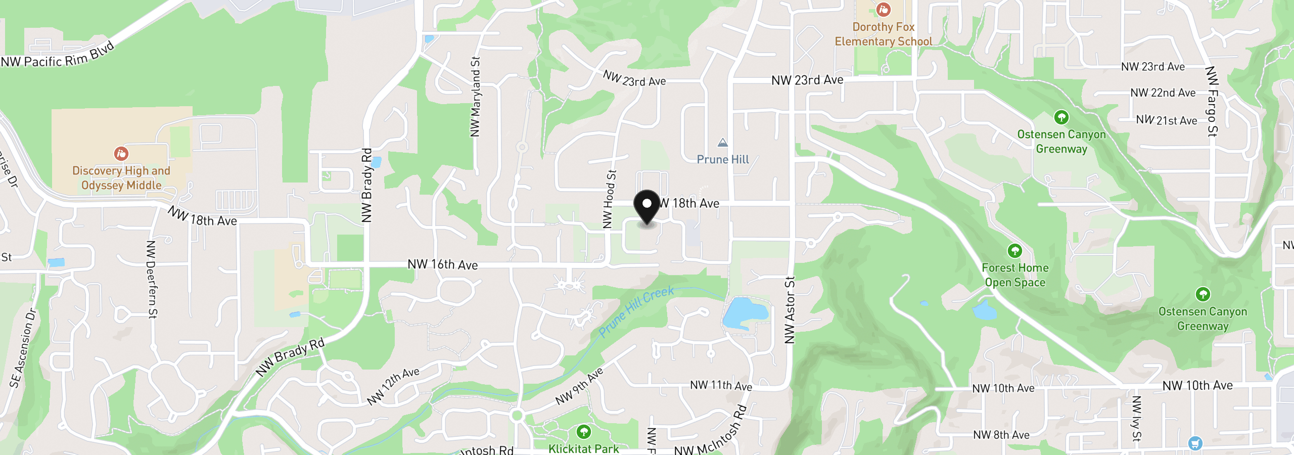 Map showing the location of 3027 NW 17th Ave, Camas, Wa 98607
